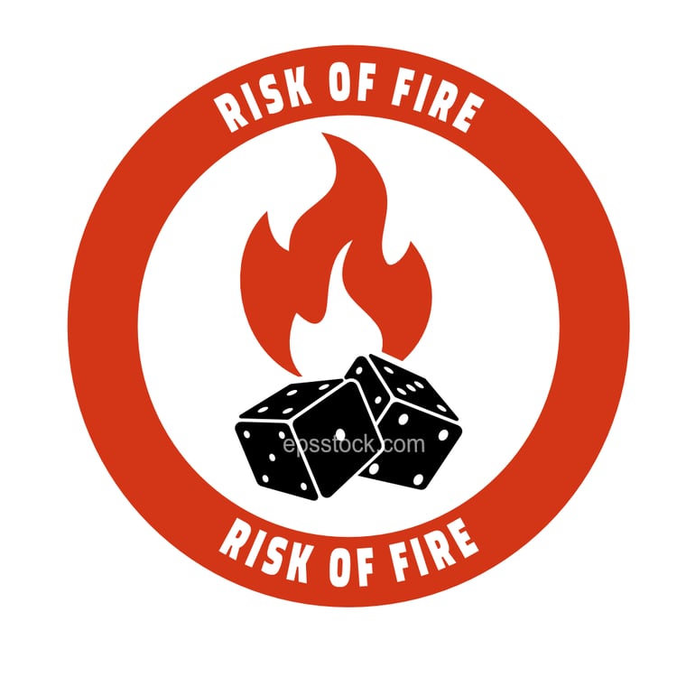 risk of fire,sign