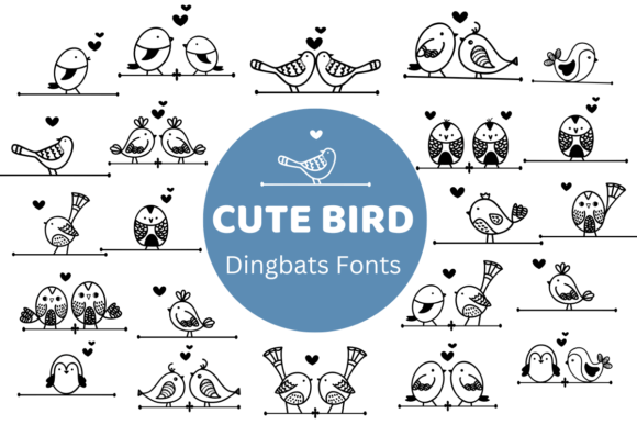 Creative Dingbats fonts collection featuring decorative symbols, icons, and ornamental characters for graphic design, crafting, invitations, and digital projects – instant download and versatile use.