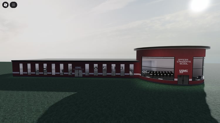 Exterior view of USMC MARSOC OCS building in Roblox