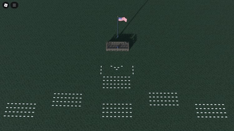 Podium set up for ceremony roleplay
