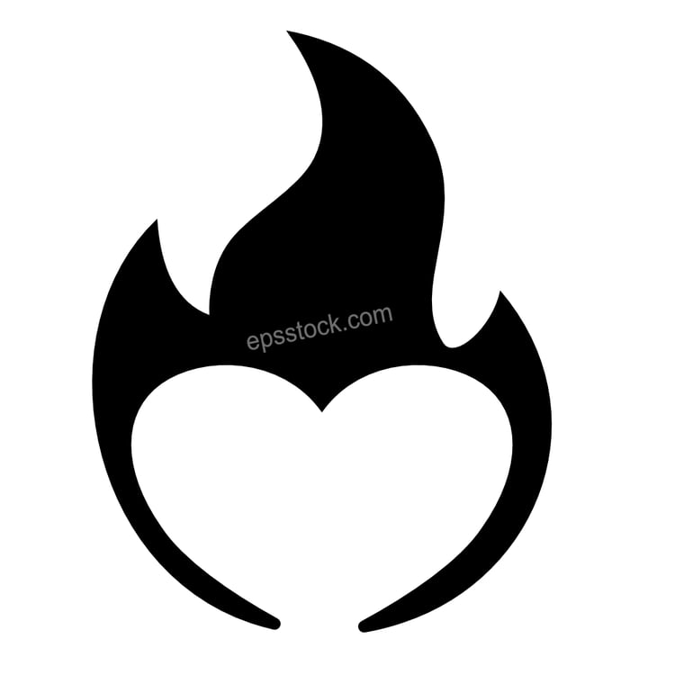 hot heart flame