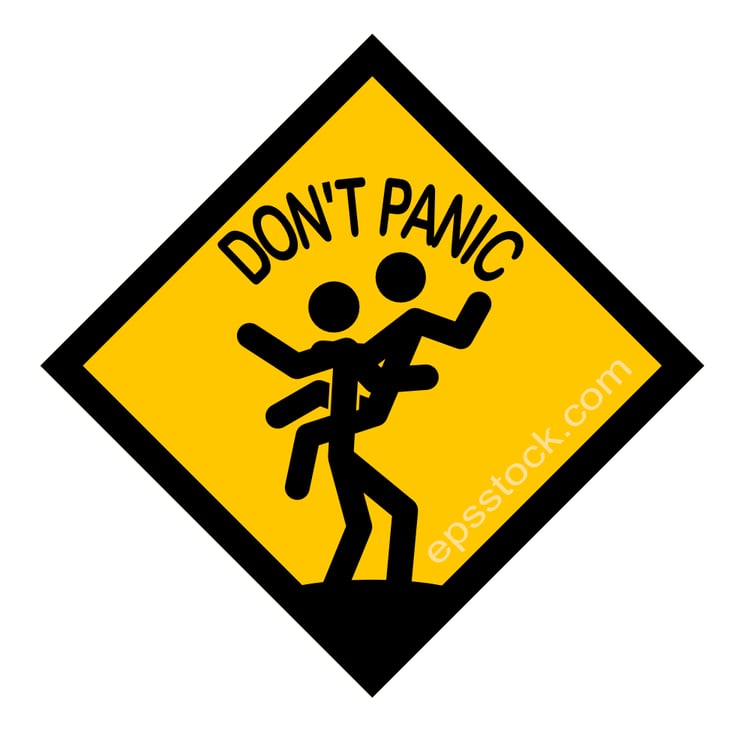 do not panic sign