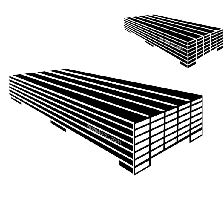 Pile of wooden boards