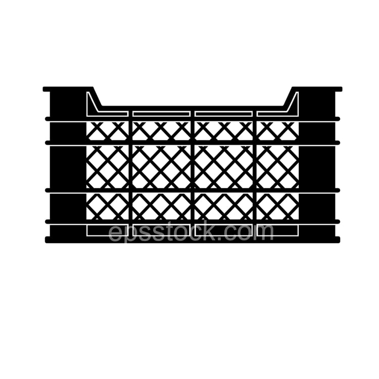 Plastic crate symbol
