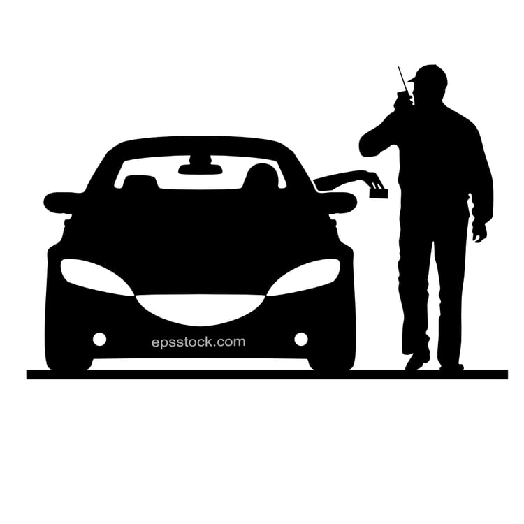 Police Stop Car symbol