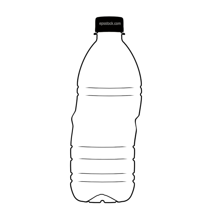 used  PET plastic water bottle