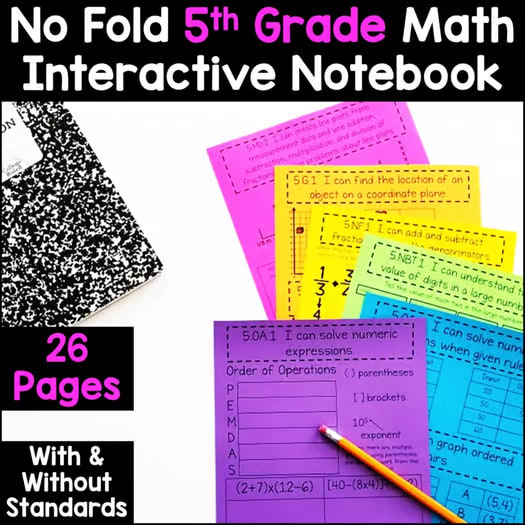5th Grade Math Interactive Notebook