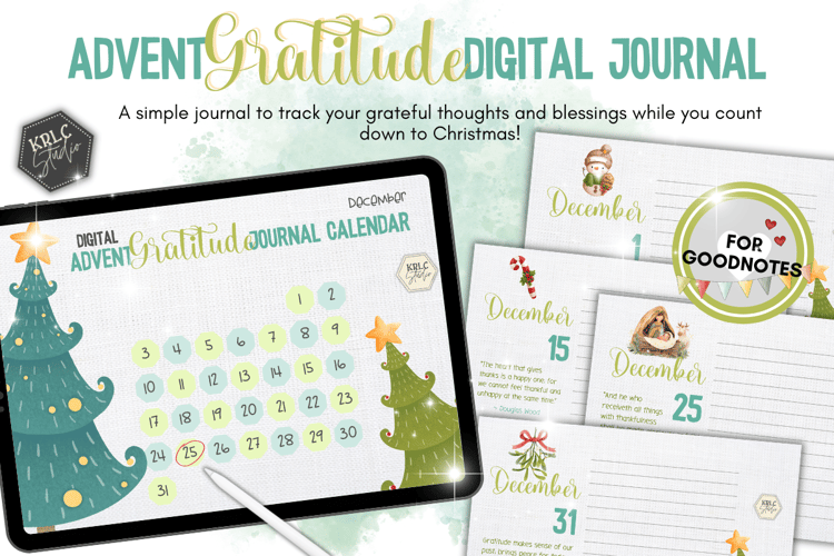 Advent Gratitude Digital Journal - KRLC Studio Cover