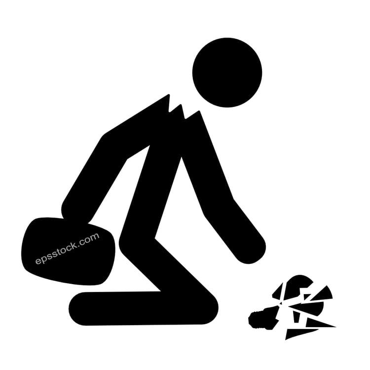 Businessman Broken Idea figure