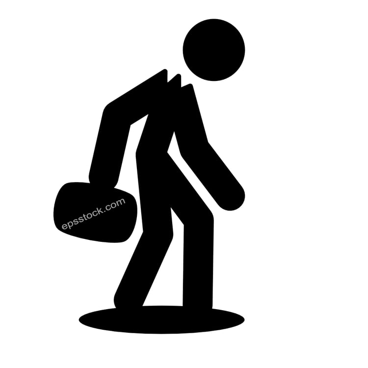 Tired businessman figure