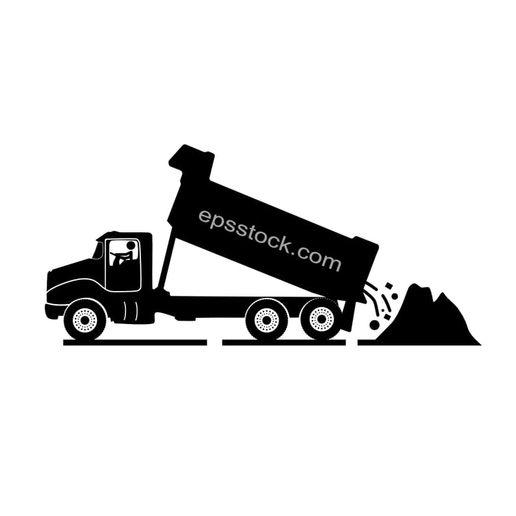 Truck dumping industrial waste