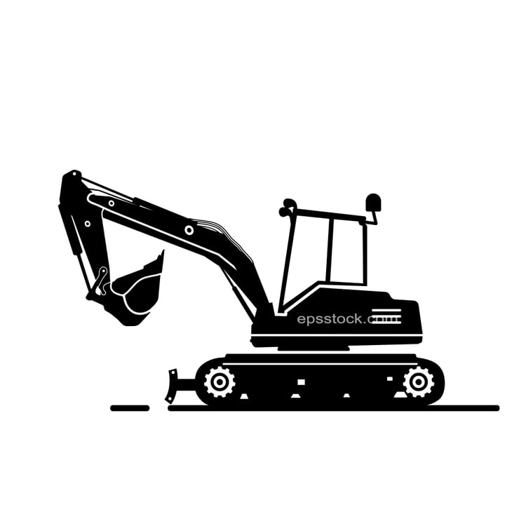 Short swing radius excavator