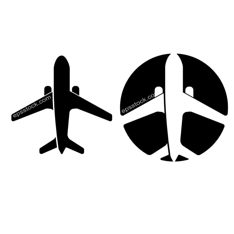 airplane top view symbol
