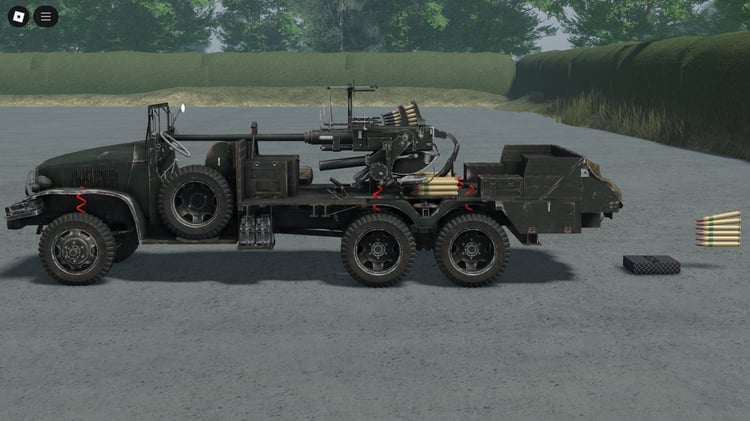 CCKW 353 AA driveable truck in Roblox convoy