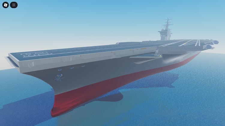 Roblox Nimitz aircraft carrier model overview