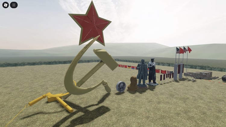Roblox Soviet flag and badge of honor props