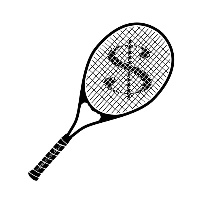 tennis and finance symbol