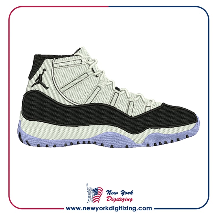 Nike Air Jordan Shoe Embroidery Design By New York Digitizing Air Jordan