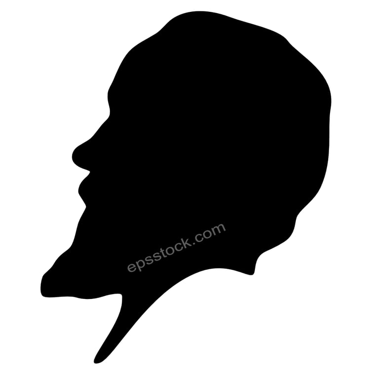 Benjamin Harrison Silhouette, High Quality Vector