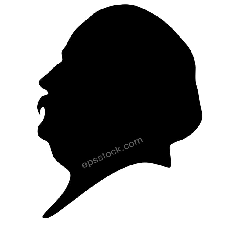 Grover Cleveland Silhouette, High Quality Vector