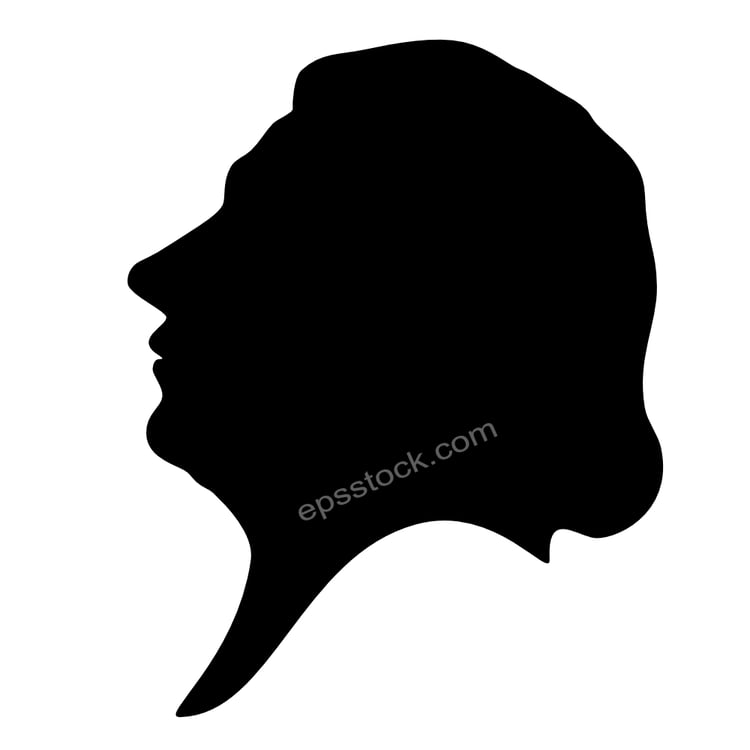 William Henry Harrison Silhouette, High Quality Vector