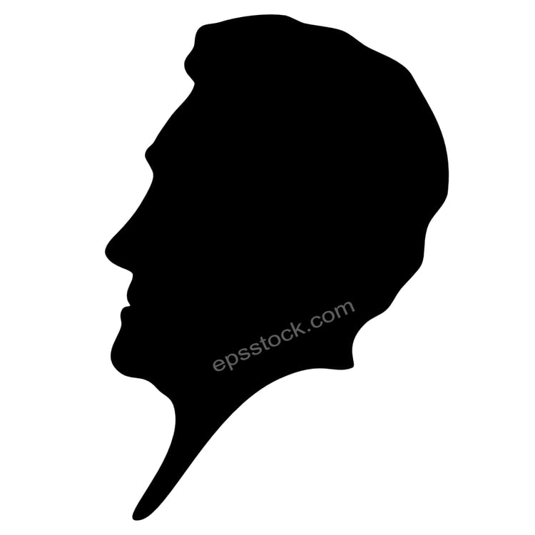 Andrew Jackson Silhouette, High Quality Vector