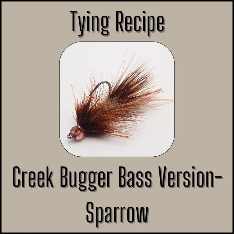 Tying recipe for the Sparrow Creek Bugger Bass Version, a woolly bugger fly by Matt Campbell, The Fly Guy.
