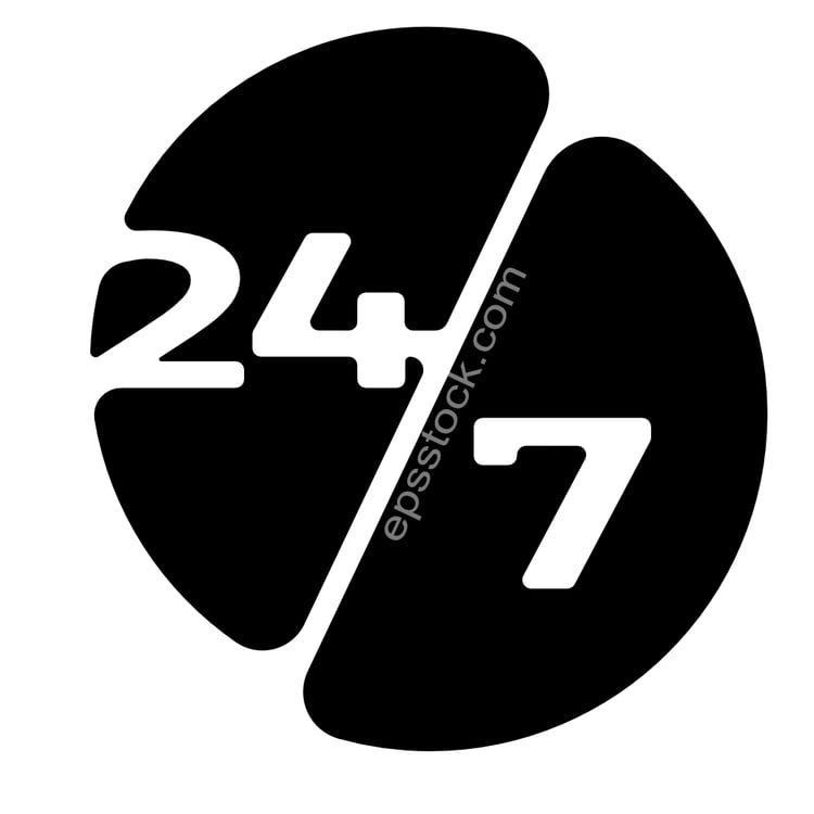24 7 symbol