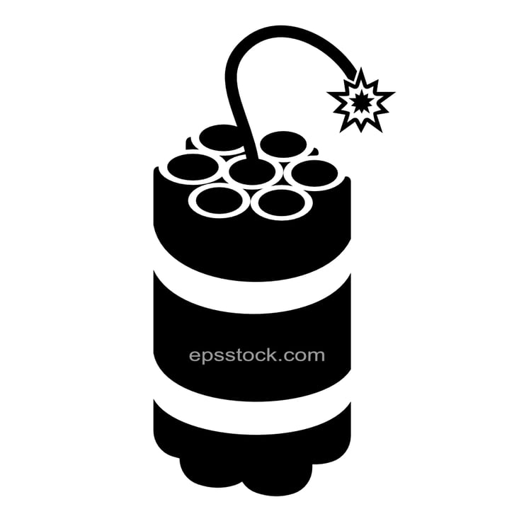 Dynamite with burning wick