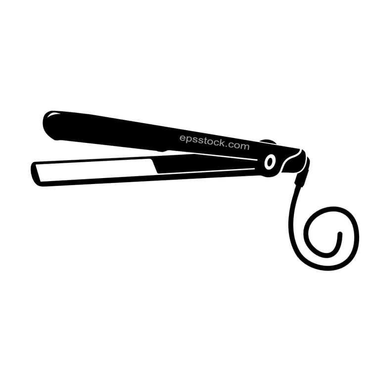 Hair straightener symbol