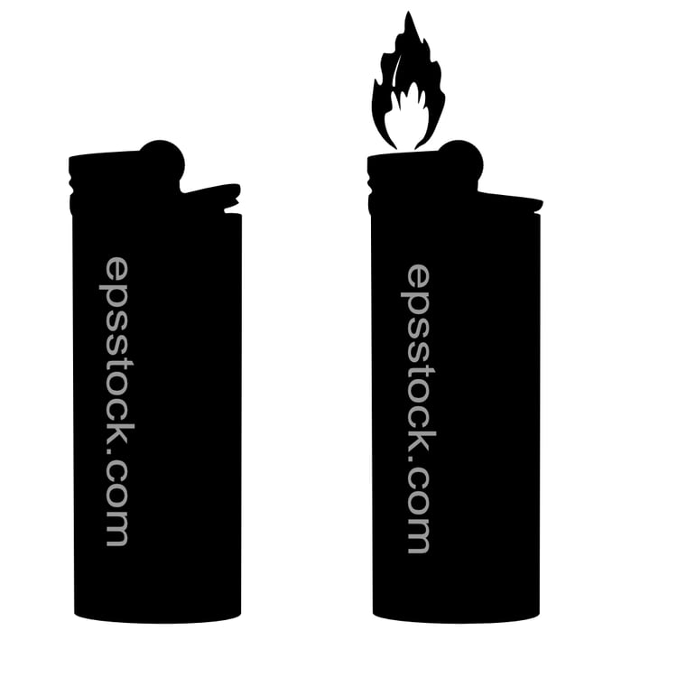 Fire lighter silhouette