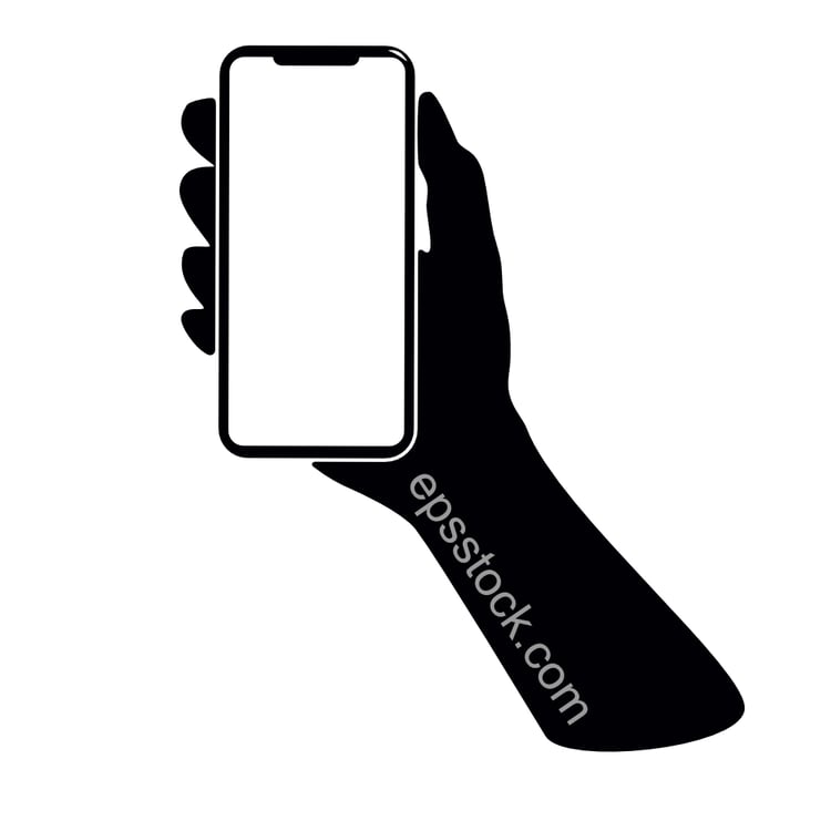 hand hold smartphone