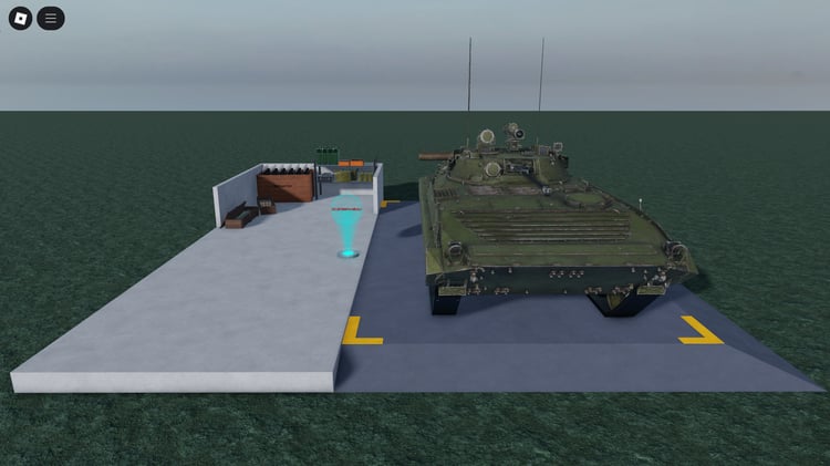 Exterior of the M1A2 tank in Roblox