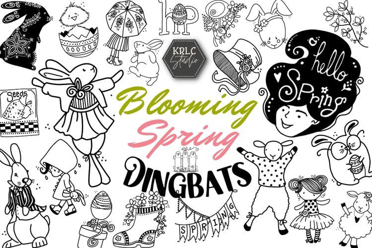 Blooming Spring Dingbat Font - KRLC Studio Cover