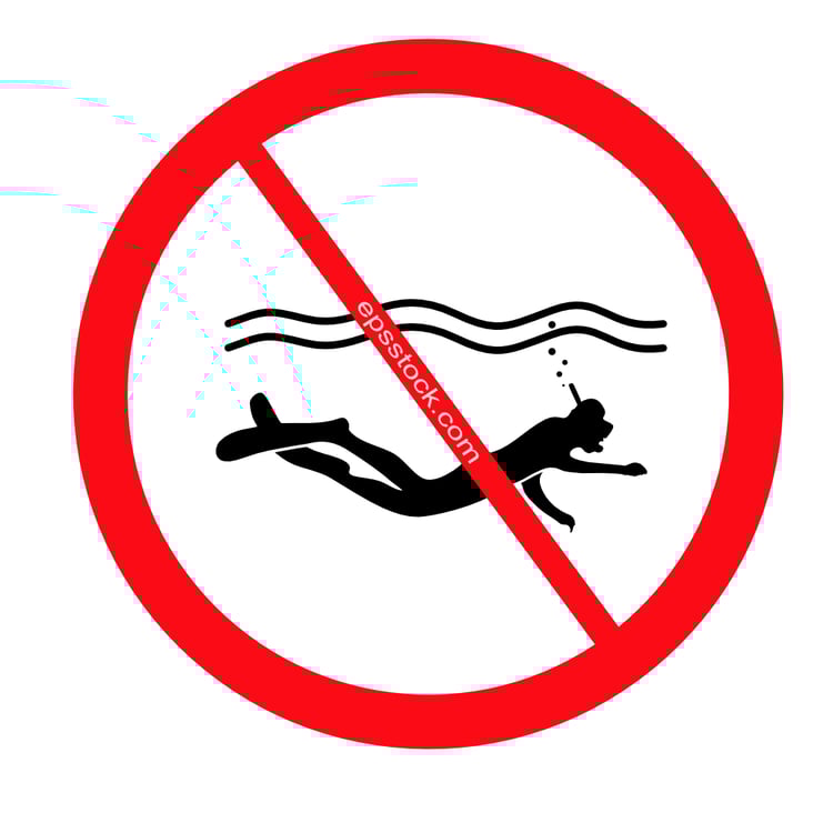 No snorkelling sign