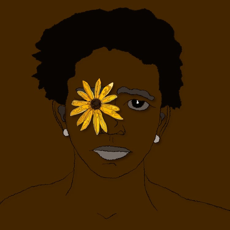 flower instead of an eye