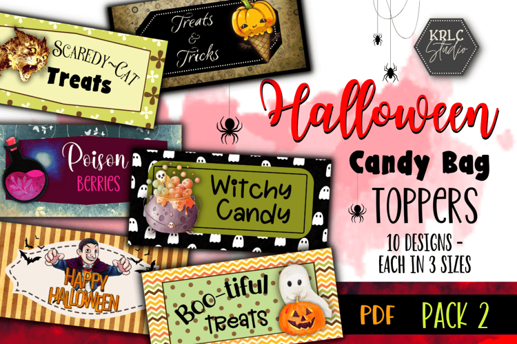 Halloween Candy Bag Toppers - PACK 2 - KRLC Studio Cover