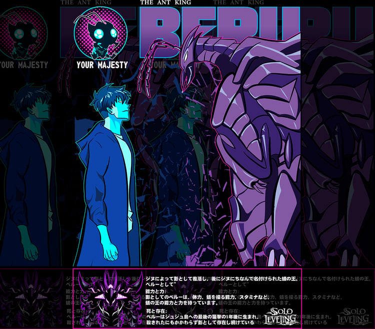 DESIGN ANIME Solo Leveling  Sung vs Berus
