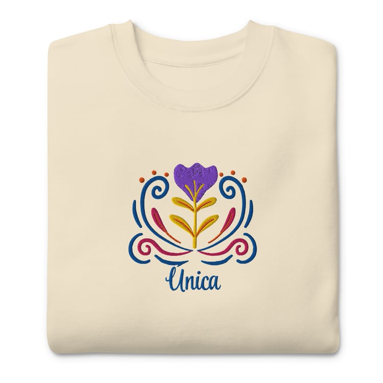 Sueter para mujer bordada floral Única