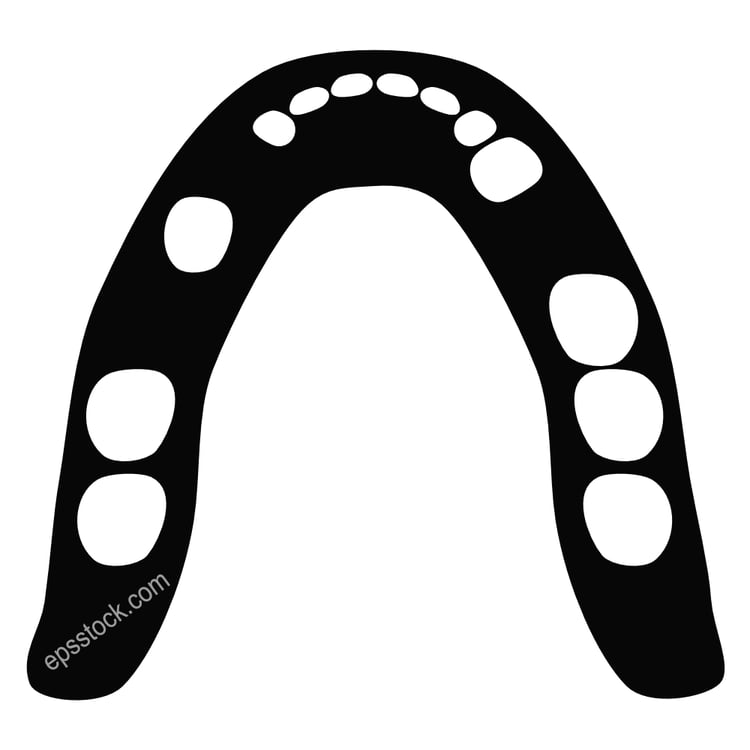 jaw with removed teeth