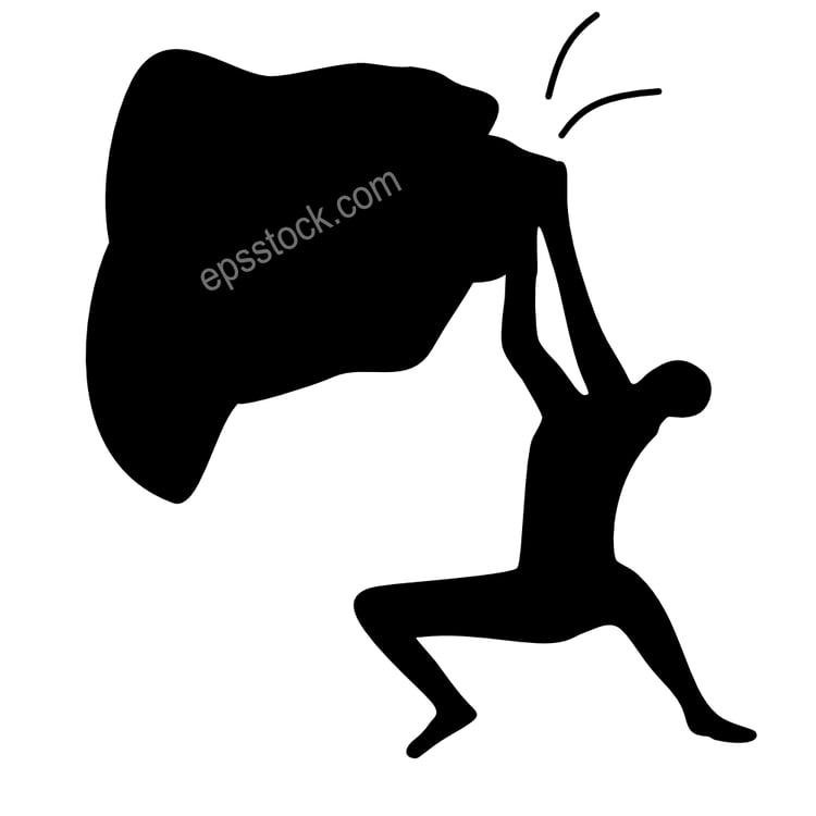 climber hanging on rock