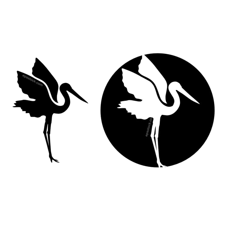 Oriental stork symbol