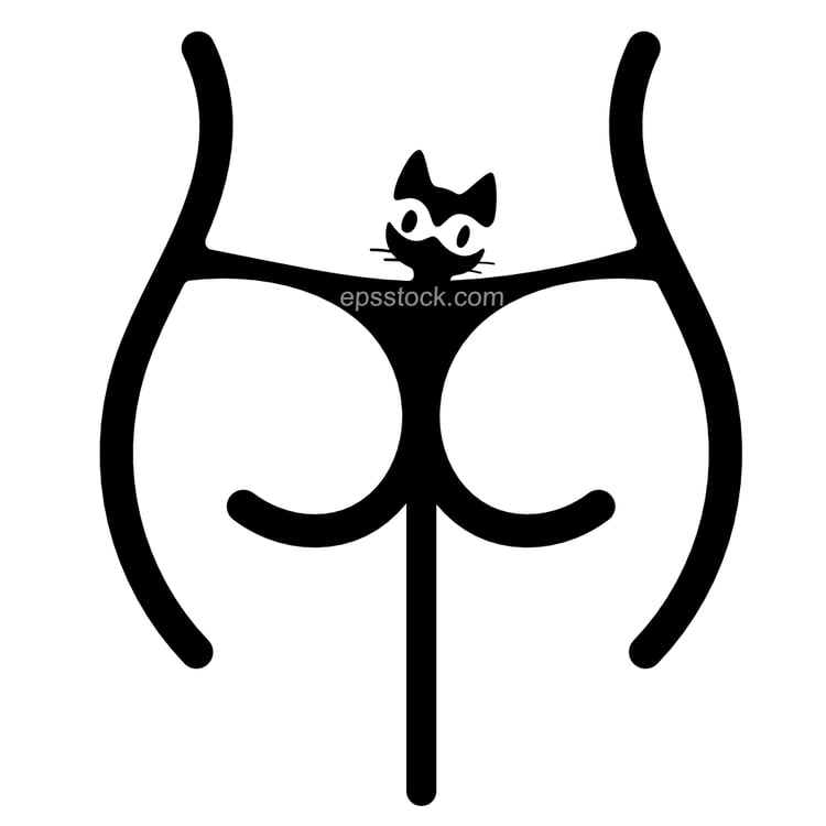 Female buttocks symbol