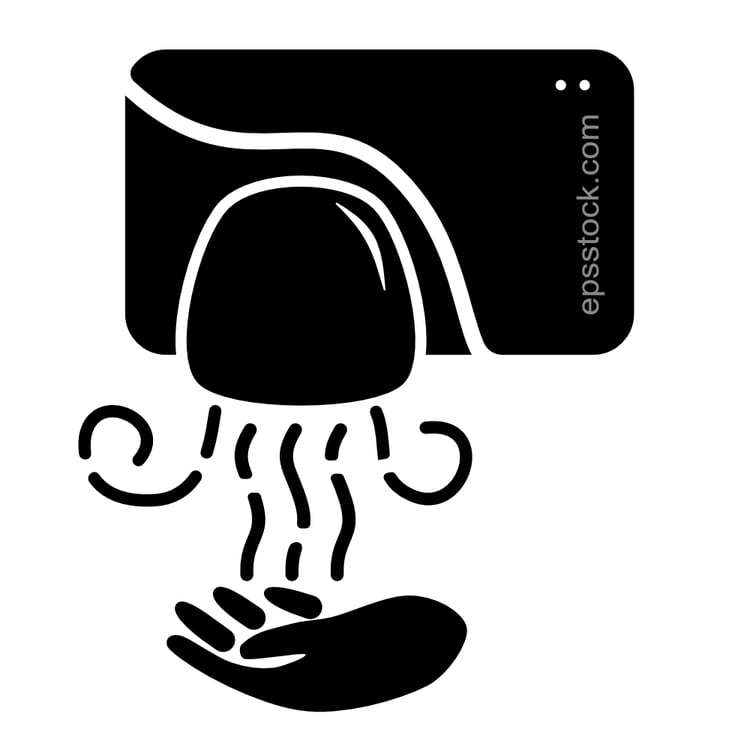 Hand dryer symbol
