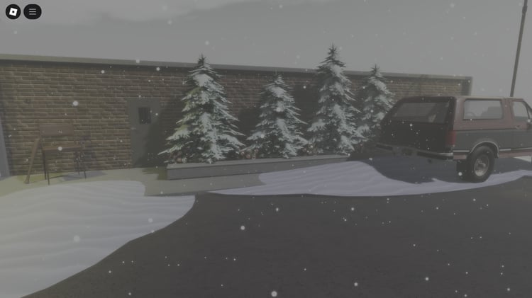 Exterior of Downtown Boston vintage building with snow