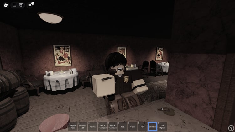 Fully detailed interior with dining areas and private booths