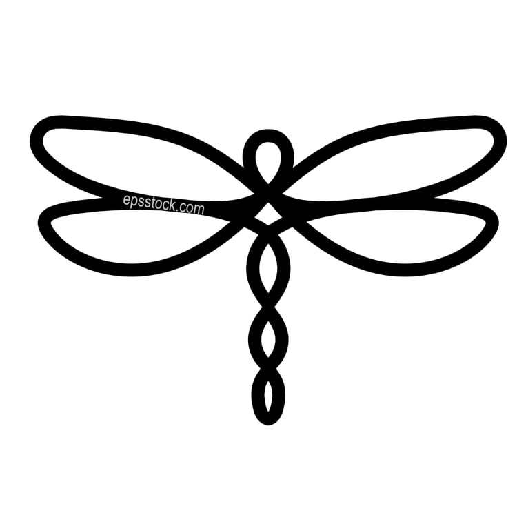 Dragonfly vintage symbol