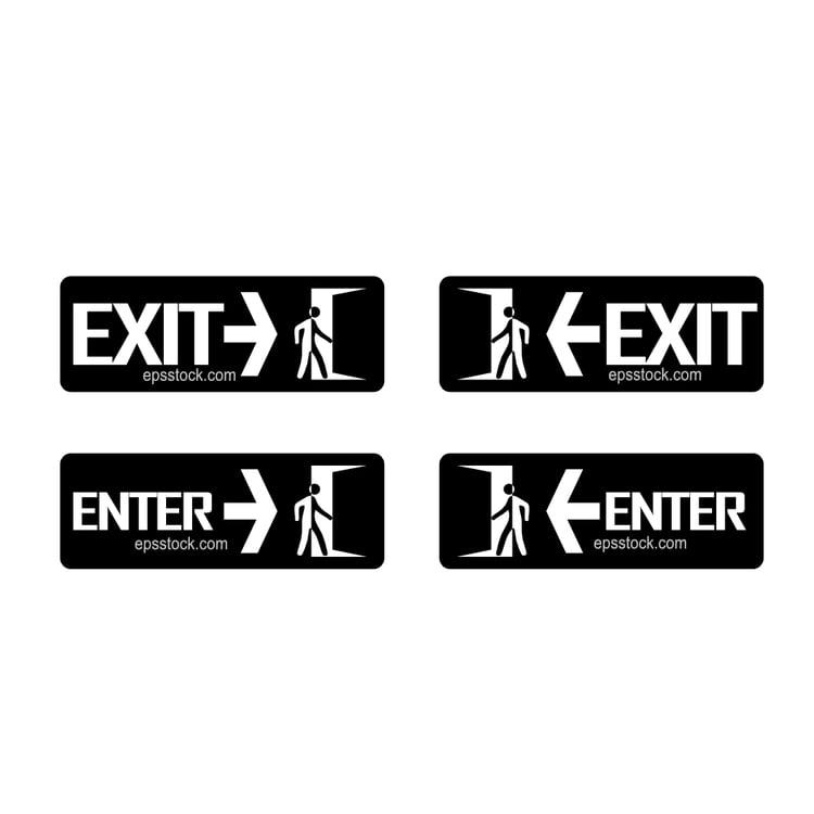 Enter Exit Sign