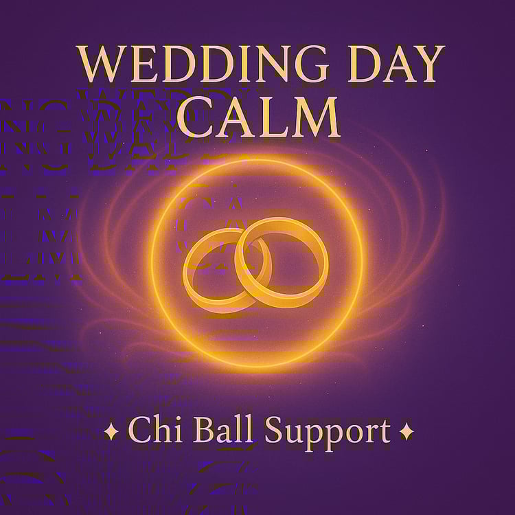 soft golden light energy sphere symbolizing calm and joy on wedding day