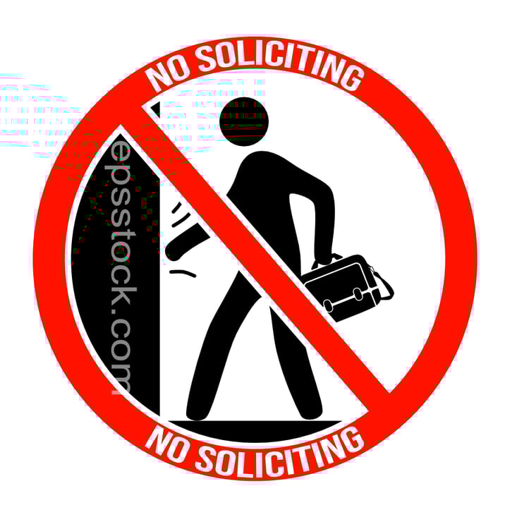 No Soliciting symbol